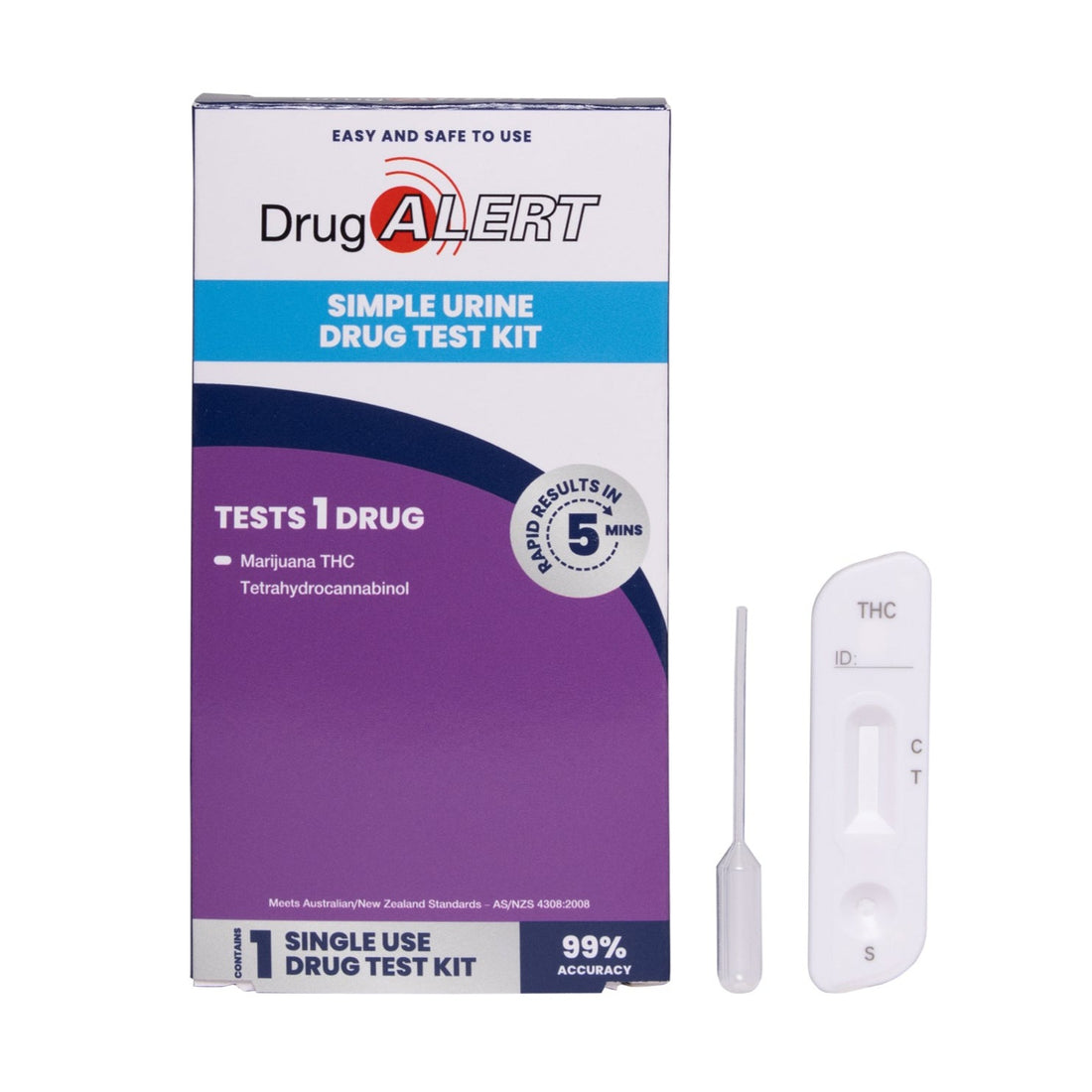 Marijuana Kit - Urine Drug Test 1 Pack & Contents