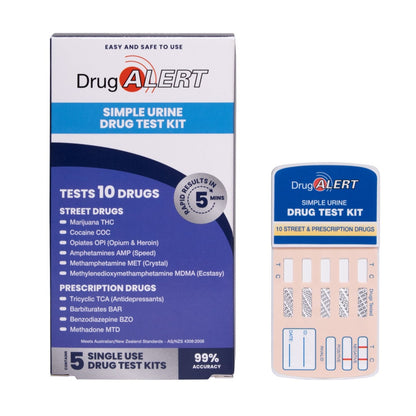 Street &amp; Prescription Drugs 5 Pk Urine Test - Pack and contents