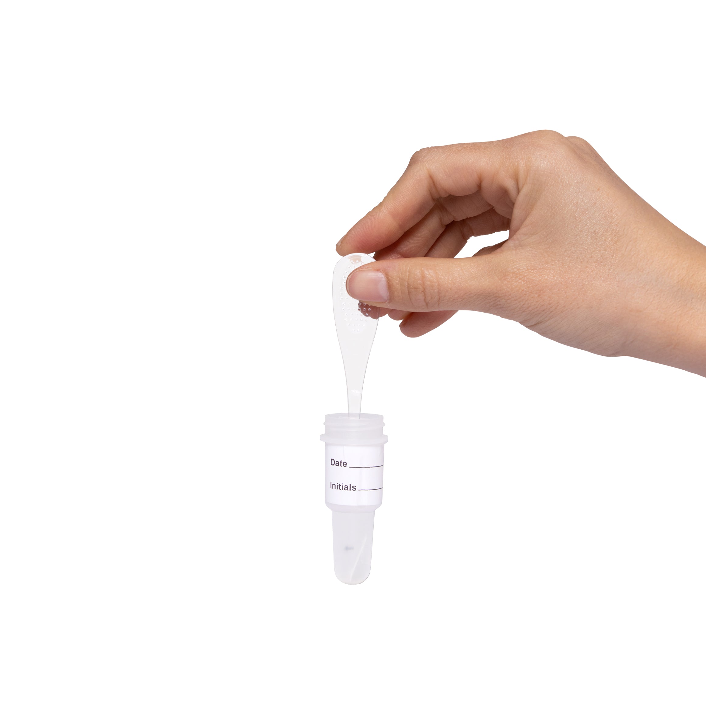 Marijuana Saliva Drug Test Kit - hand holding collection chamber